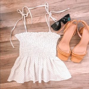 Peplum Black&White tank top!